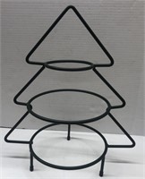 Christmas tree dish rod iron stand