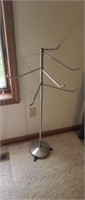 Vintage polished chrome clothes drying tree