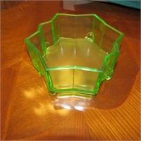 Lot of 3 Green Depression Glass Dishes
