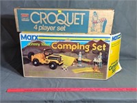 Marx Johnny West camping set, four player croquet