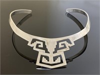 Mexican Style Sterling Silver necklace.