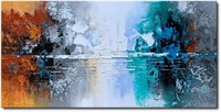 Abstract Lake Oil Painting Art