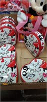 Box of mickey and minnie chocolate hearts and a
