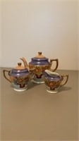 Vintage Lusterware Japan Tea Pot/Cream & Sugar Set