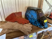 Welding hood and 2 pair of gloves