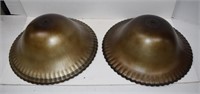 Two Brass/Antique Bronze Light Covers