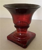 Cranberry colored vase