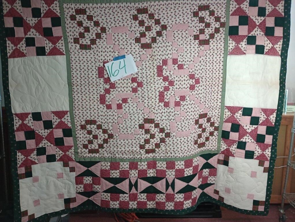 HAND QUILTED PATCHWORK HEART MOTIF