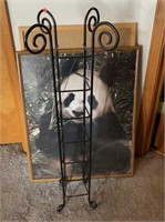 24”x36” Cork Board, 25”x31” Panda Painting, and