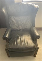 Leather reclining arm chair