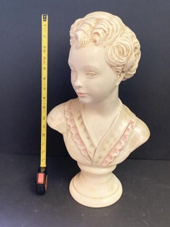 Large Ceramic Bust of Young Lady