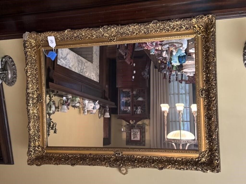 Ornate Victorian Gold Framed Mirror - Small Corner