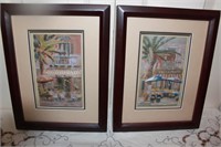 2 FRAMED RELIEF PICTURES - BY MALCOLM SURRIDGE