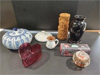 Lot of Glass Collectibles and Candles