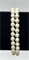 Double Strand Pearl Bracelet with 14k Clasp