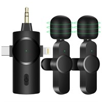 2 Pack Wireless Microphone for iPhone Android