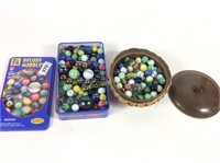 Two Containers Of Marbles