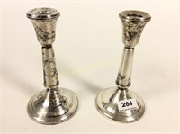 Two 7" Weighted Sterling Silver Candlesticks