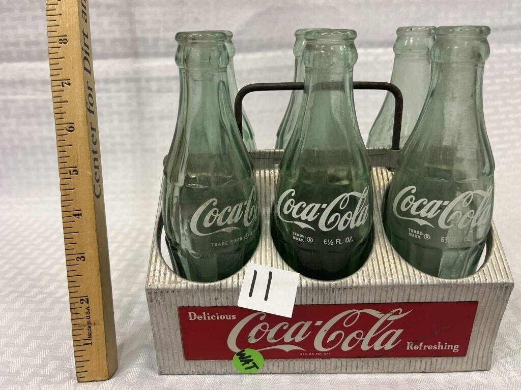 Aluminum Coca-Cola bottle carrier with six