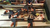 Lot of 9 Bar Clamps