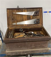 Vintage Carpenters Box and Tools