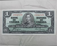 Canada $1 Banknote 1937 Bc-21d  Coyne Towers