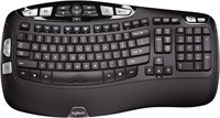 Wireless Wave Ergonomic Keyboard, Mouse