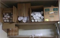 Lot including styrofoam cups, napkins, and more