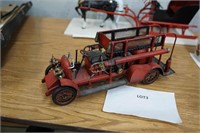 reproduction metal antique fire truck