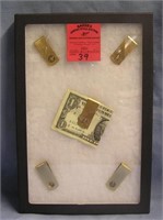 Collection of vintage gold plated money clips