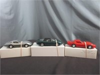 (3) Plastic Sportscars w/Boxes