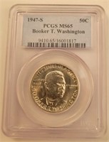 1947-S Booker T. Washington 1/2 Dollar