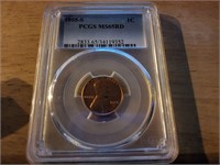 1955 S Lincoln Penny PCGS MS65rd