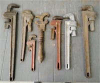 (7) Vintage Pipe Wrenches