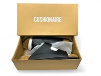 New men’s Cushionaire leather sandals in box
