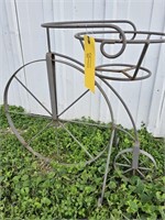 WIRE HIGH WHEEL BIKE FLOWER STAND