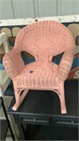 Small Whicker Pink Chair
