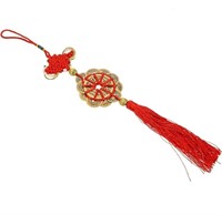 Feng Shui Coin with Mystic Knot Charm for Wealth