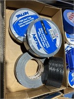(4) Partial Rolls of Black Duct Tape