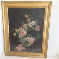 Dutch style floral oil/canvas