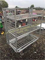 4-WHEEL METAL ADJUSTABLE 3 SHELF CART