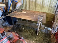 Metal Table with Vise