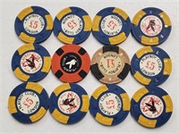 12 Playboy Club London Casino Chips