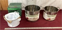 Two New 2 Quart Slow Cookers, Two Stockpots