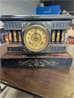 Ansonia "Egypt" Iron Case Mantel Clock