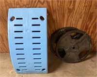 Two 50 Pound Free Weights & Wave Step Board