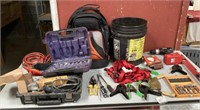Assorted Tools, Backpack, Tool Bag, Extension Cord