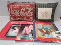 Coca-Cola Calendars, Pillows, Sign
