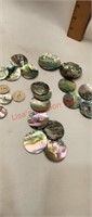 Abalone rounds buttons jewelry making