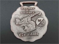 Warner and Swasey W/S Gradall Crane Watch FOB